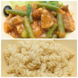zhark svin fasol pasta